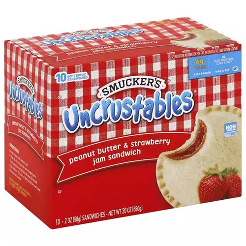 Smucker's Uncrustables Peanut Butter & Strawberry Jam Sandwiches