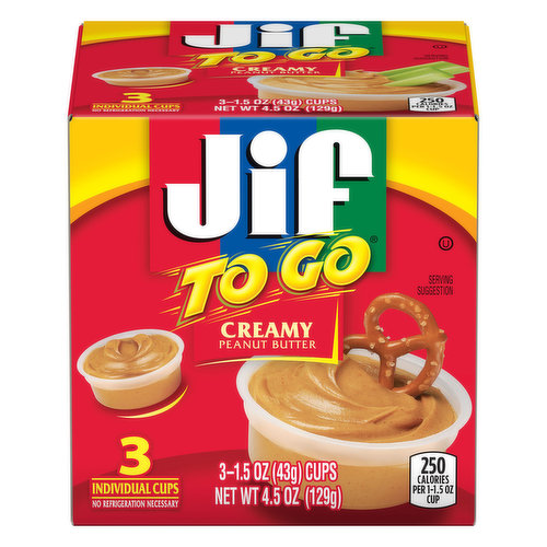Jif Peanut Butter To Go, Creamy