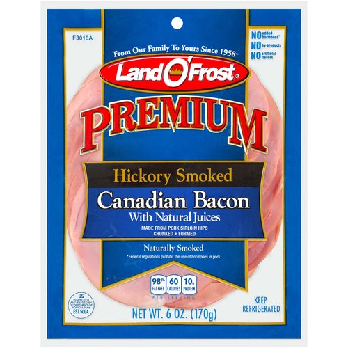 Land O'Frost Natural Hickory Smoked Canadian Bacon