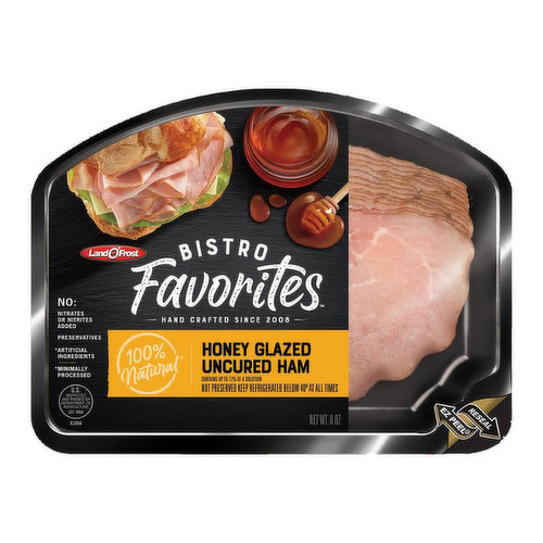 Land O'Frost Bistro Favorites Uncured Ham, Honey Glazed