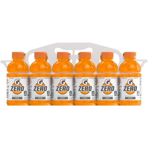 Gatorade Zero Sugar, Orange, Bottles (Pack of 12)