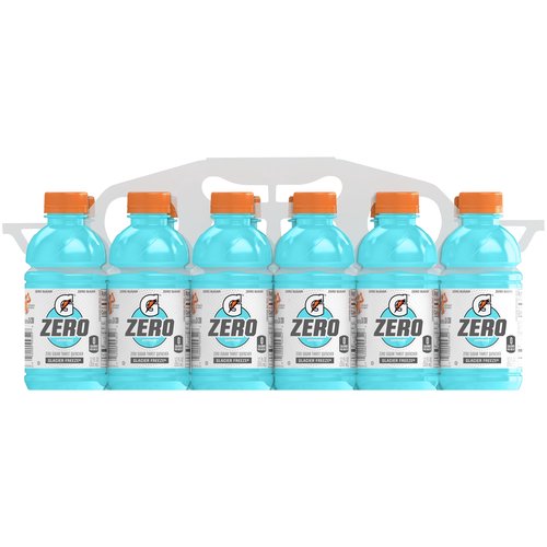 Gatorade Zero Sugar, Glacier Freeze, Bottles (Pack of 12)