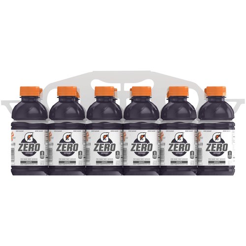 Gatorade Zero Sugar, Grape, Bottles (Pack of 12)