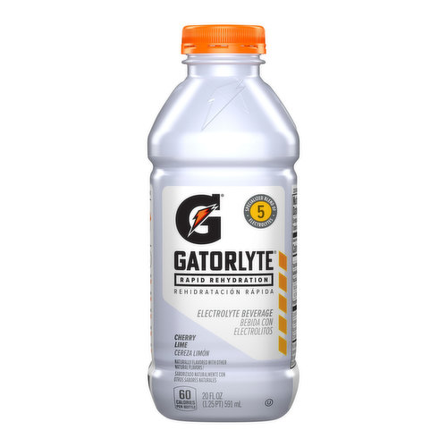 Gatorade Gatorlyte Rapid Rehydration Electrolyte Beverage, Cherry Lime