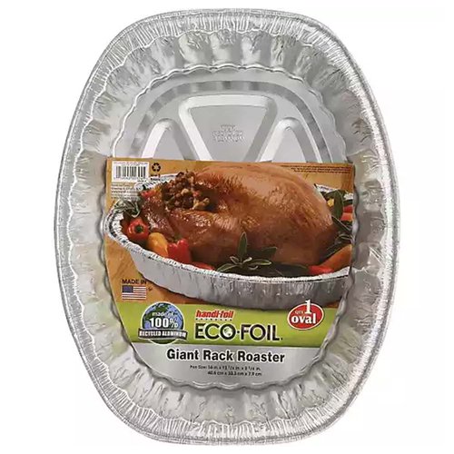 Handi-Foil Pan & Lid, Rack Roaster, Medium, Search