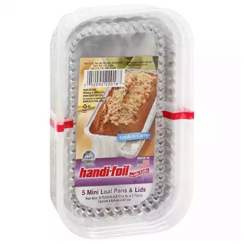 Handi-Foil Eco-Foil Mini Loaf Pans with Lids