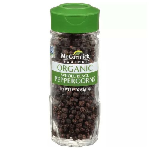 McCormick Organic Whole Black Peppercorns