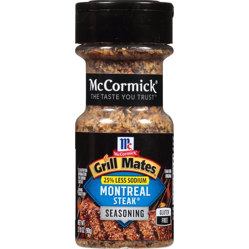 McCormick Grill Mates Montreal Steak Seasoning, 25% Less Sodium 