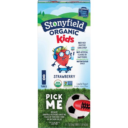 Stonyfield Organic Kids Strawberry Yogurt (Pack of 8)