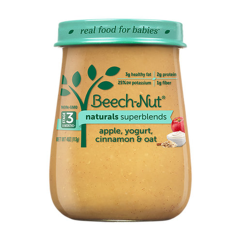 Beech-Nut Naturals Apple, Cinnamon & Yogurt Oat Stage 3 Baby Food