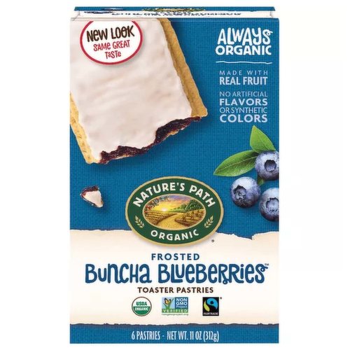 Natures Path Organic Toaster Pastries, Frosted Buncha Blueberries