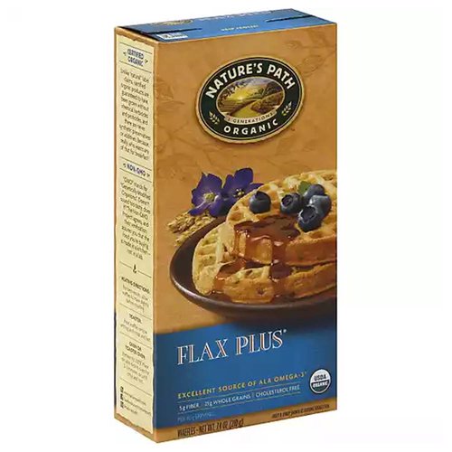 Natures Path Organic Waffles, Flax Plus