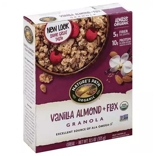 Nature's Path Organic Cereal, Granola, Vanilla Almond + Flax