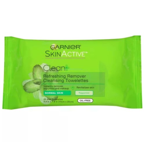 Garnier Skin Active Cleansing Towelettes, Peppermint