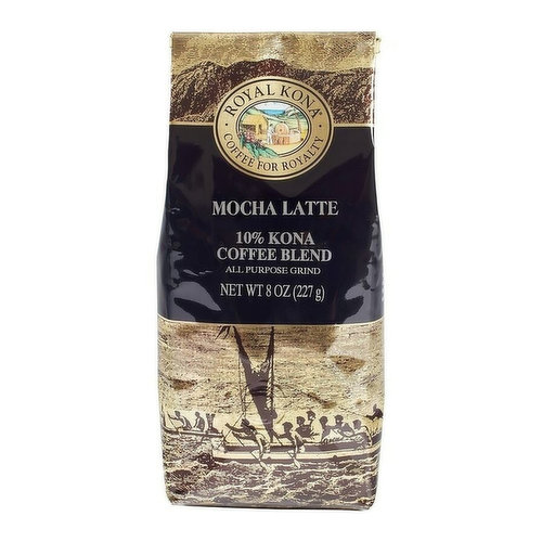 Royal Kona Coffee Mocha Latte, 8 Oz