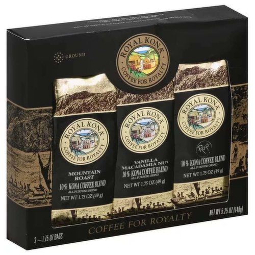 Royal Kona Coffee Assorted Set (Pack of 3)