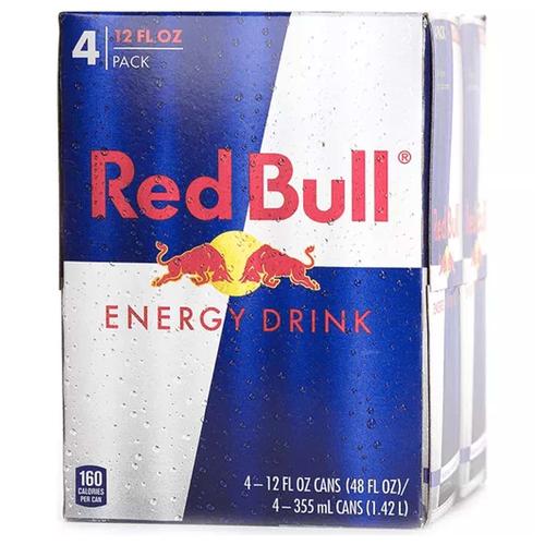 Red Bull Energy Drink, Cans, (Pack of 4)