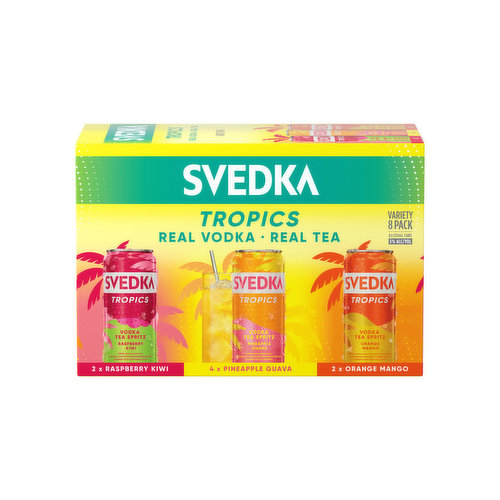 Svedka Tropics Vodka Soda Cocktail Mix Pack (8-pack)