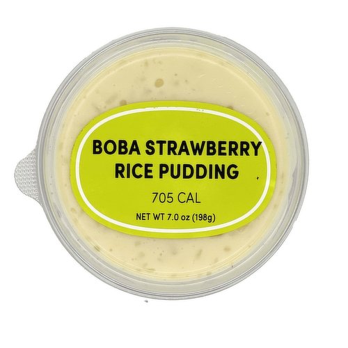 Boba Strawberry Rice Pudding