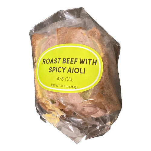 Sandwich, Roast Beef with Spicy Aioli