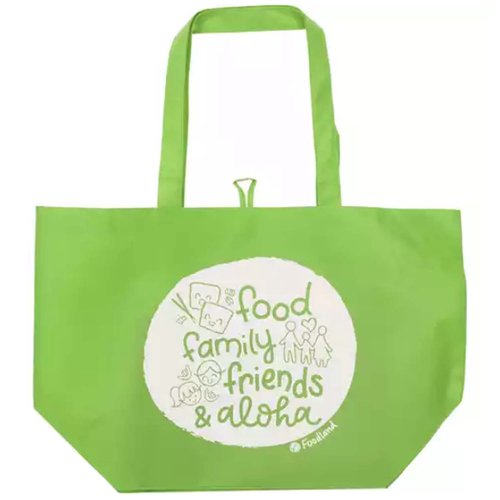 Food, Family, Friends & Aloha Reusable Grocery Bag