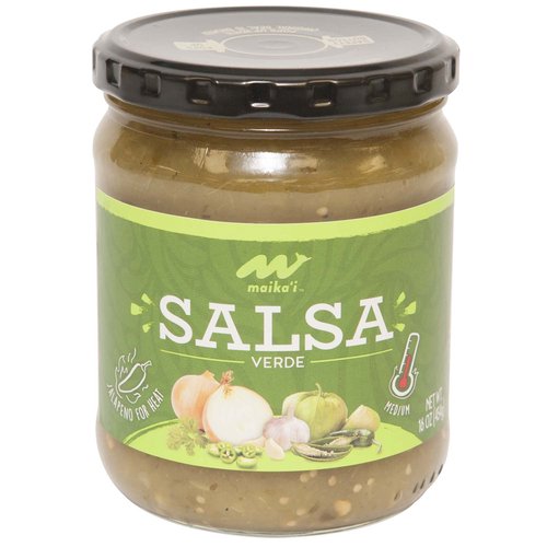 Made by a family-owned company in Fort Worth, Texas, batch-by-batch, our Maika`i salsas are available in 6 great tasting and fun flavors!
It’s the perfect pairing with our Maika`i Organic Tortilla Chips, Hand-Cut Potato Chips or as a sauce for grilled fish, chicken or meats.
Our salsas are the perfect “foundation” for the “made from scratch” cooks. Add fresh, chopped cilantro, pineapple or mango as a topper for grilled fish, chicken or meats.