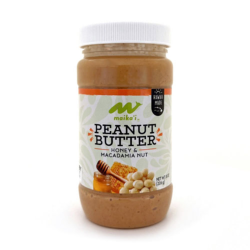 Maika`i Creamy Peanut Butter, Honey Mac Nut