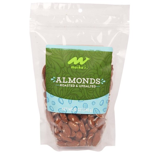 Maika'i Roasted Almonds, No Salt - OLD