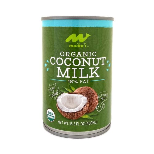 6 COCONUT MILK CANS ORGANIC 13.5 oz MAIKAI Brand Hawaiian Coconut Milk Gata  Rich