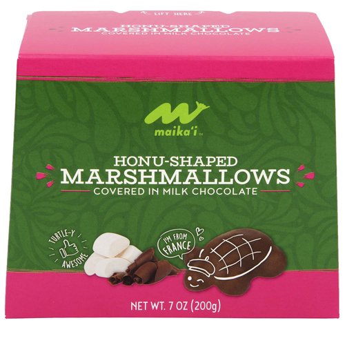 Maika`i Chocolate Covered Honu-Shape Marshmallows