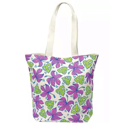 Maika`i + Jana Lam Hawaii Hibiscus Print Tote