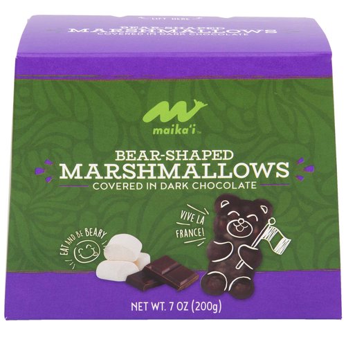 Maika`i Bear-Shaped Dark Chocolate Covered Marshmallows