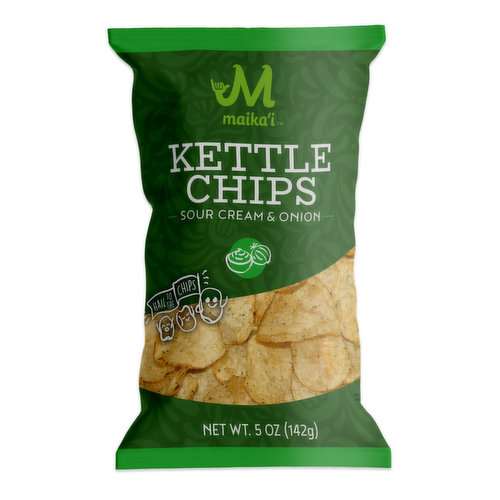 Maika`i Sour Cream & Onion Kettle Chips