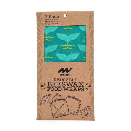Maika`i Reusable Beeswax Food Wrap, Tails