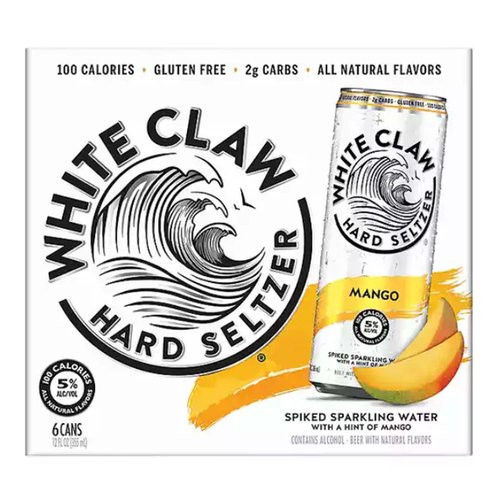 White Claw Mango Hard Seltzer, Cans (12 Pack)