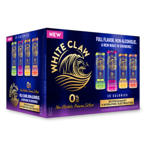 White Claw 0% Alcohol Variety Pack (12-pack)