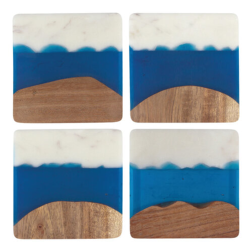 Danica Heirloom Skyline Azure Coasters (Set of 4)