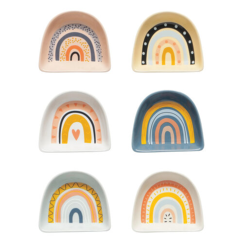Now Designs Rainbows Shaped Pinch Bowls (Set of 6)