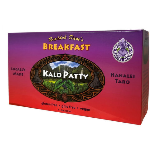 Braddah Dave's Breakfast Kalo Patty