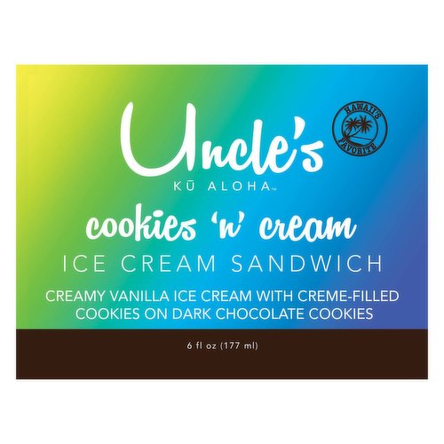 Uncle's Cookies & Cream Ice Cream Sandwich