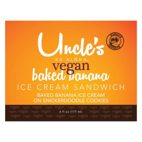 Uncles Vegan Baked  Banana Ice Cream Sandwich