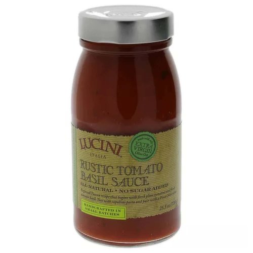 Lucini Pasta Sauce, Rustic Tomato Basil