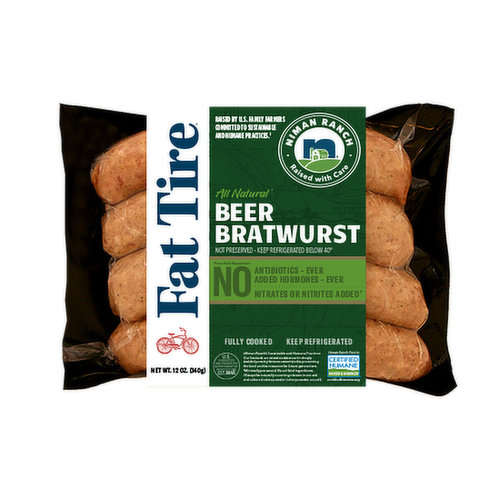 Niman Ranch Fat Tire Beer Brats