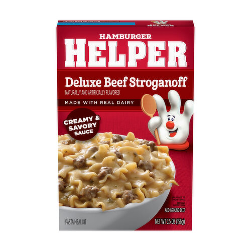 Hamburger Helper Deluxe Beef Stroganoff Pasta Meal Kit