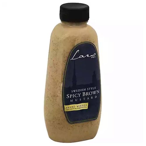 Lars Own Mustard, Swedish Style, Spicy Brown