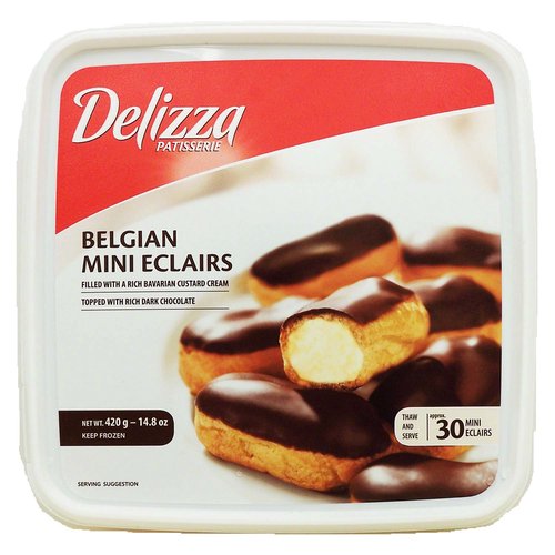 Delizza Mini Eclairs, Belgian Custard Cream