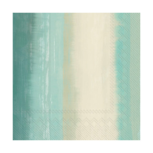 Boston International Lunch Napkin Faded Stripe Blue/Green