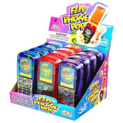 Kidsmania Candy, Flip Phone Pop, Blue Raspberry