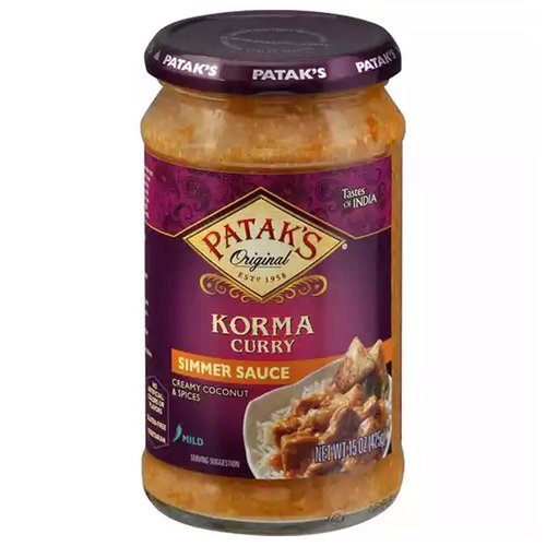 Pataks Korma Curry Simmer Sauce, Mild