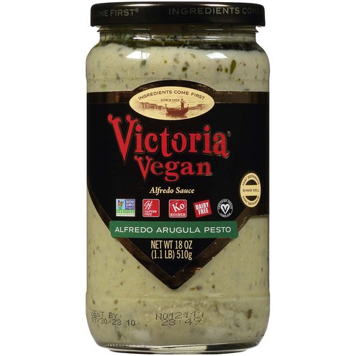 Victoria Vegan Alfredo Arugula Pesto Pasta Sauce